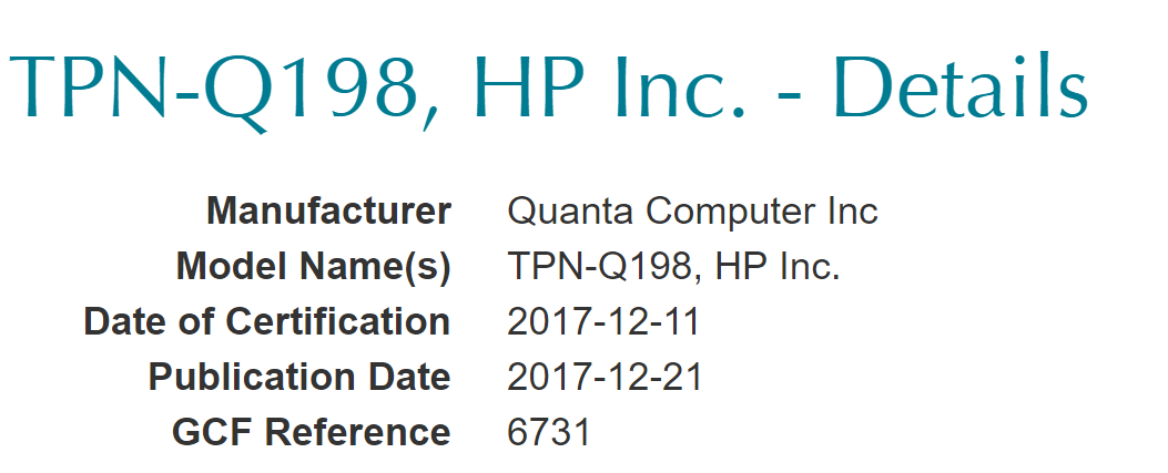 HP Envy x2 fcc