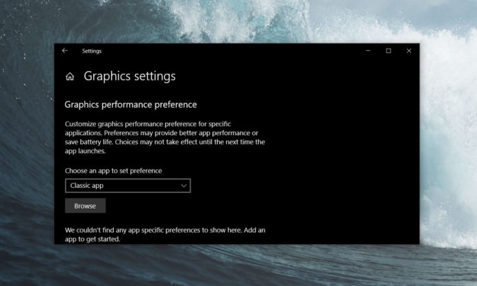 Graphics settings in v1903