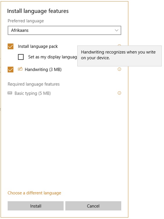 Language feature