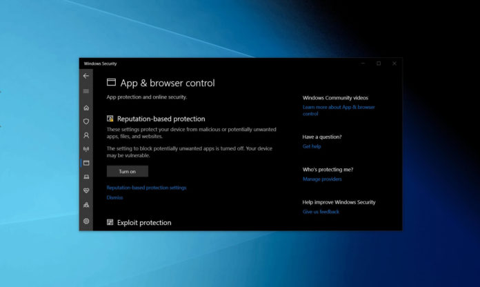 Windows Security app