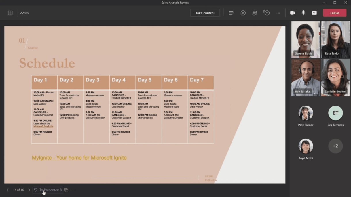 Microsoft Teams PowerPoint Live