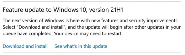 Download Windows 10 May 2021 Update