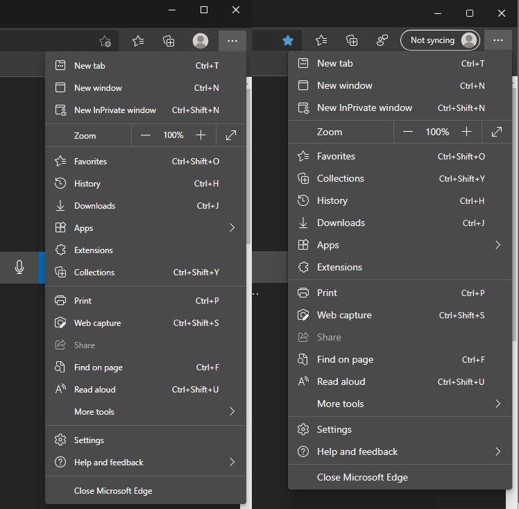Edge old vs Edge new