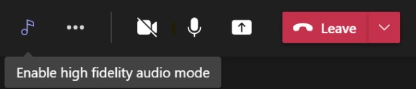 Teams music mode