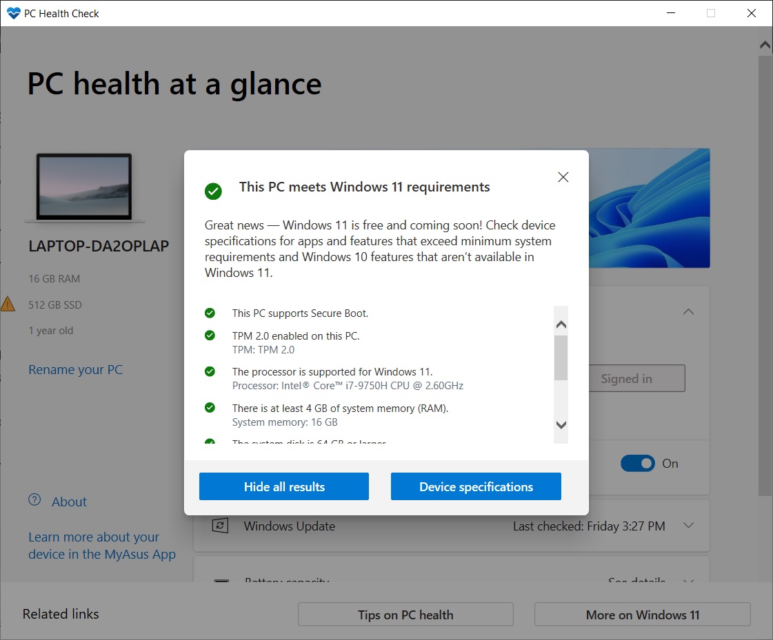 Windows 11 compatibility test