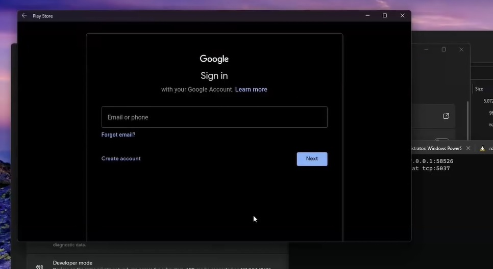 Play Store on Windows 11