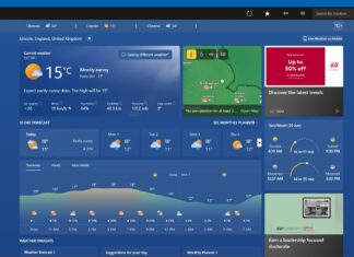 Windows Weather app
