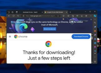 Microsoft Edge banner on Windows 11