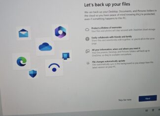 Windows 11 OneDrive popup upsell