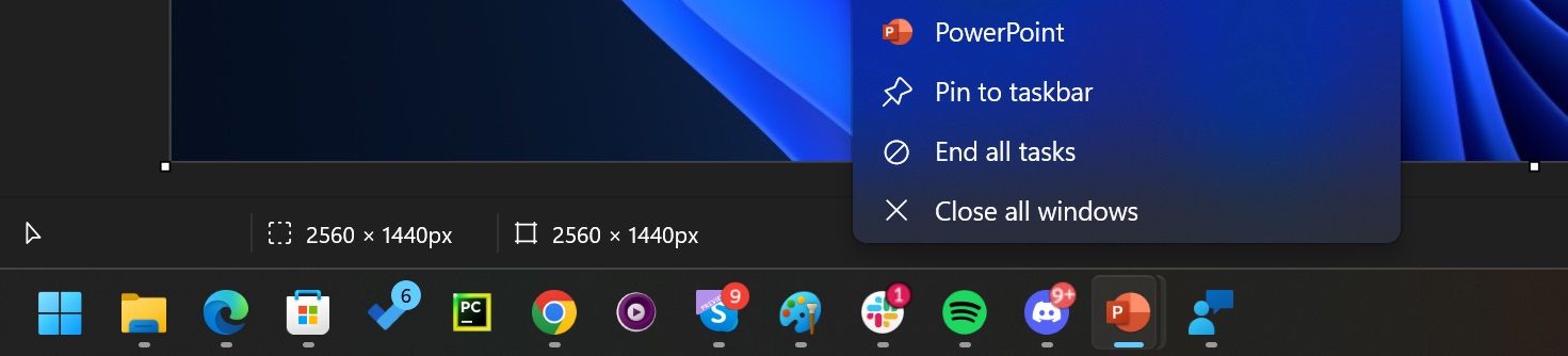 End all tasks